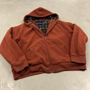 vintage y2k fur flannel lined hoodie